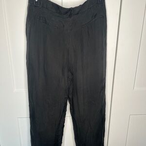 J Crew Loose Fit Straight Leg Black Pants Women's Size 12